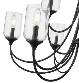 Waddingham 9-Light Chandelier Ceiling Light Matte Black