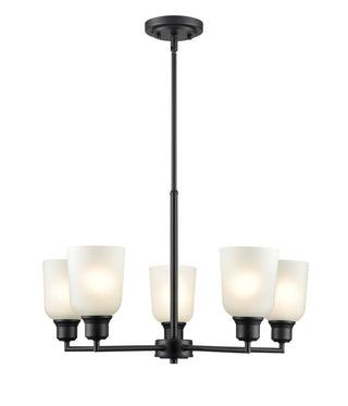 Amberle 5-Light Chandelier Ceiling Light Matte Black