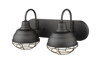 Neo-Industrial 2-Light Vanity Matte Black