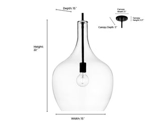 Lamara 1-Light Pendant Light Matte Black