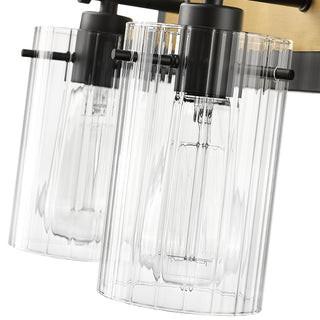 Gasol 2-Light Vanity Matte Black / Vintage Brass
