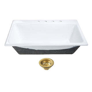 Towne 36 Inch Drop-In Kitchen Sink in White