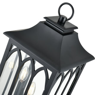 Mallorey 3-Light Outdoor Post Lantern Powder Coated Black