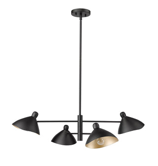 Warhol 4-Light Chandelier Ceiling Light Matte Black