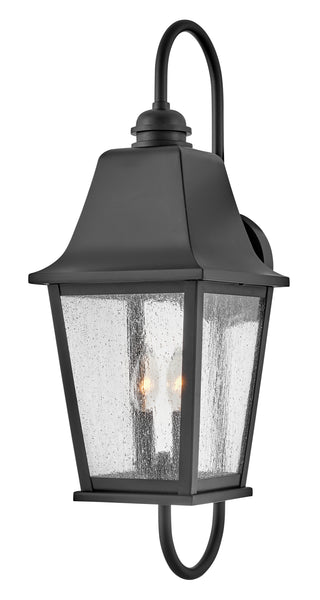 Kingston Large Wall Mount Lantern in Black