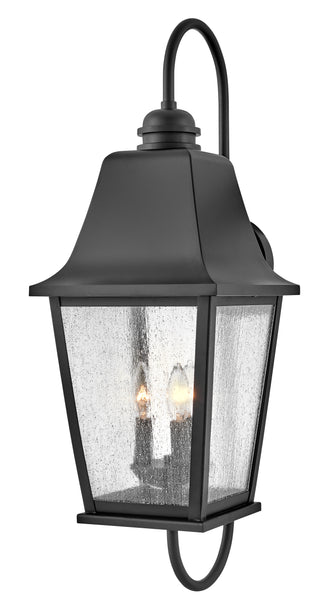 Kingston Large Wall Mount Lantern in Black