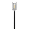 Republic Medium Post Mount Lantern in Satin Nickel