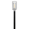 Republic Medium Post Mount Lantern in Satin Nickel