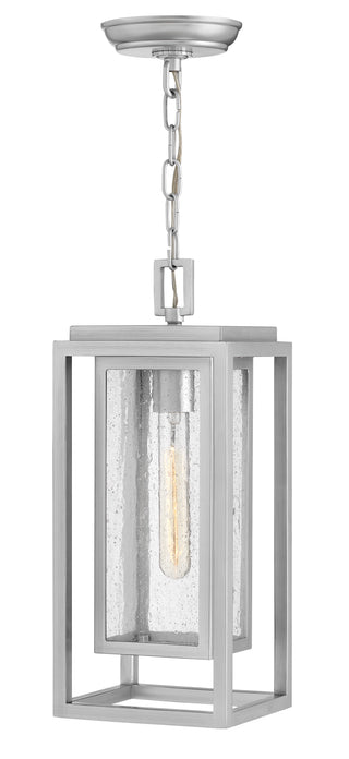 Republic Medium Hanging Lantern in Satin Nickel