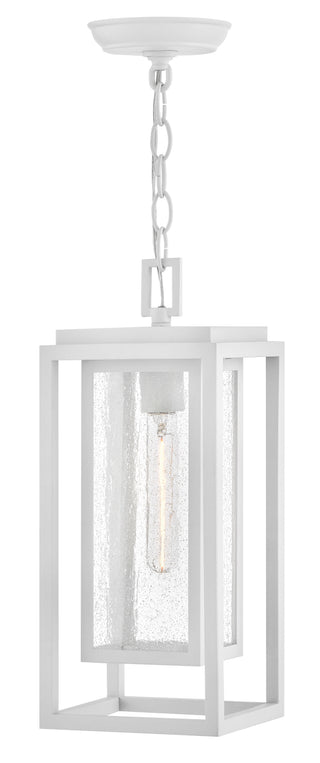 Republic Medium Hanging Lantern in Textured White