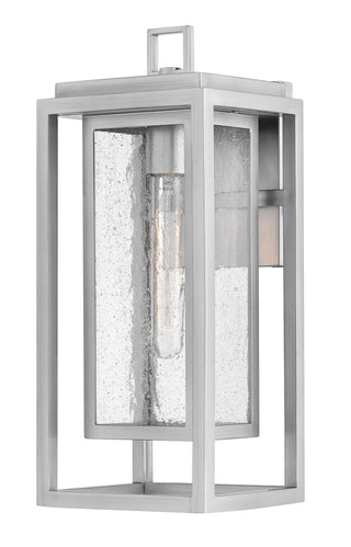 Republic Medium Wall Mount Lantern in Satin Nickel