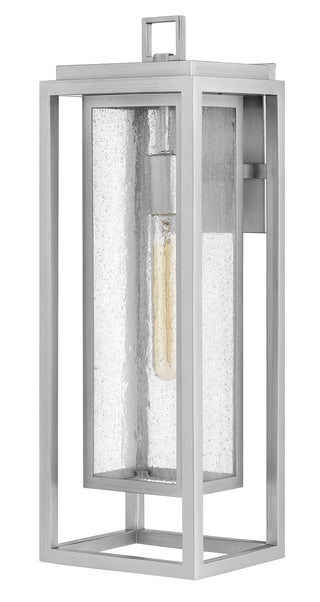Republic Medium Wall Mount Lantern in Satin Nickel