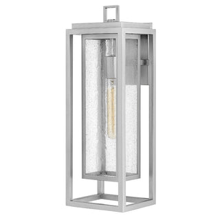 Republic Medium Wall Mount Lantern in Satin Nickel