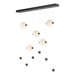 Hubbardton Forge - 139050-LED-STND-10-GG0668 - Abacus 5-Light LED Pendant - Abacus - Black