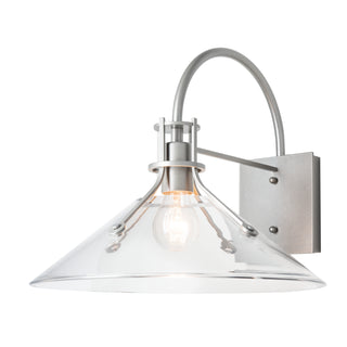 Hubbardton Forge - 302714-SKT-78-ZM0686 - Henry Large Glass Shade Outdoor Sconce - Henry - Coastal Burnished Steel