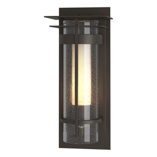 Hubbardton Forge - 305996-SKT-77-ZS0654 - Torch Small Outdoor Sconce with Top Plate - Torch - Coastal Dark Smoke