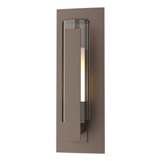 Hubbardton Forge - 307281-SKT-75-ZU0660 - Vertical Bar Fluted Glass Small Outdoor Sconce - Vertical Bar - Coastal Bronze