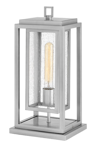 Republic Medium Pier Mount Lantern in Satin Nickel