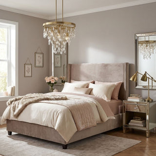 Livorno Four Light Chandelier in Noble Brass