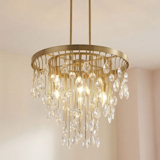 Livorno Four Light Chandelier in Noble Brass