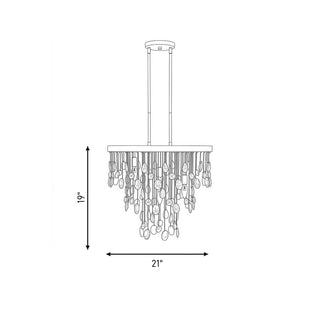 Livorno Four Light Chandelier in Noble Brass