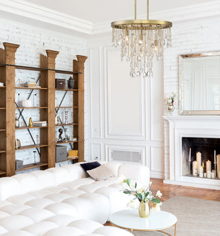 Livorno Four Light Chandelier in Noble Brass