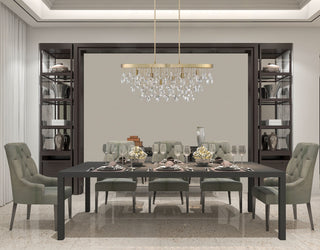 Livorno Eight Light Linear Chandelier in Noble Brass