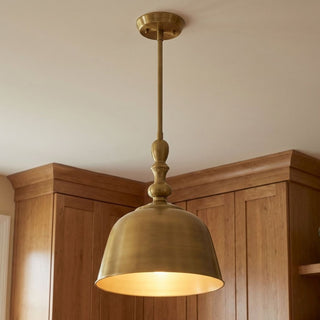 Berg One Light Pendant in Warm Brass
