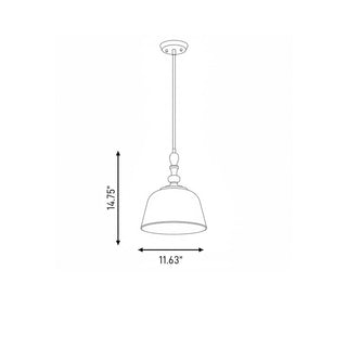Berg One Light Pendant in Warm Brass