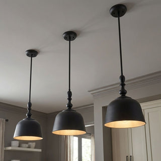 Berg One Light Pendant in Matte Black