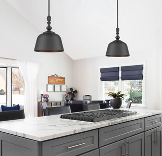 Berg One Light Pendant in Matte Black