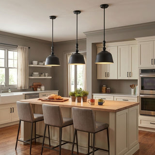 Berg One Light Pendant in Matte Black