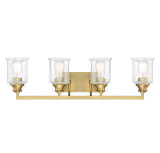 Savoy House - 8-1972-4-322 - Four Light Bath Bar - Hampton - Warm Brass