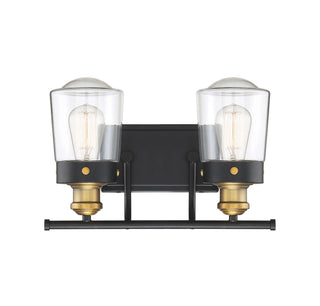 Savoy House - 8-2069-2-51 - Two Light Bath Bar - Macauley - Vintage Black with Warm Brass