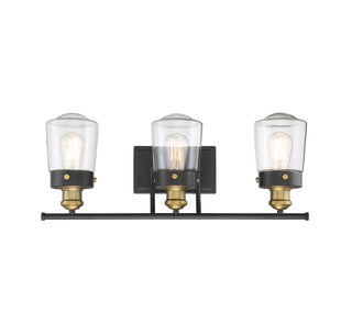 Savoy House - 8-2069-3-51 - Three Light Bath Bar - Macauley - Vintage Black with Warm Brass