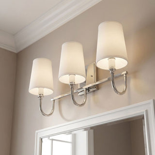 Cameron Three Light Bath Bar in Polished Nickel