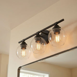 Carson Three Light Bath Bar in Matte Black