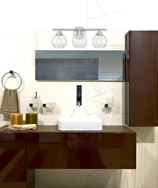 Carson Three Light Bath Bar in Satin Nickel