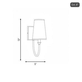 Cameron One Light Wall Sconce in Warm Brass