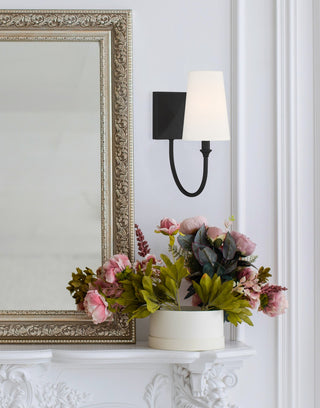 Cameron One Light Wall Sconce in Matte Black