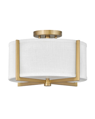 Hinkley - 41706HB - LED Semi-Flush Mount - Axis Off White - Heritage Brass