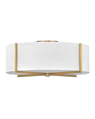 Hinkley - 41710HB - LED Semi-Flush Mount - Axis Off White - Heritage Brass
