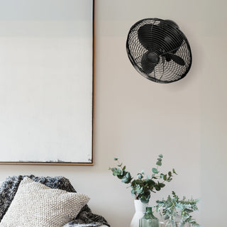 Kaye 13" Wall Fan in Matte Black