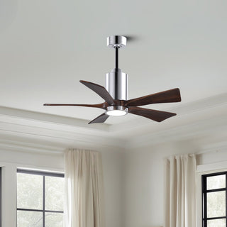 Patricia-5 42" Ceiling Fan in Polished Chrome