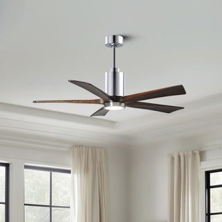 Patricia-5 52" Ceiling Fan in Polished Chrome
