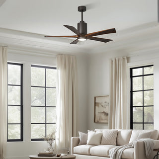 Patricia-5 52" Ceiling Fan in Textured Bronze