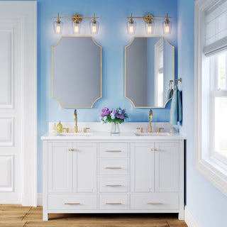 Ashford Three Light Vanity in Modern Gold