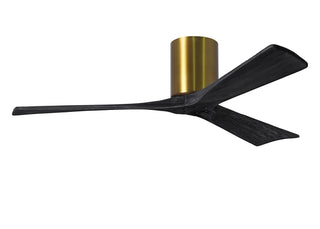 Matthews Fan Company - IR3H-BRBR-BK-52 - 52" Ceiling Fan - Irene-3H - Brushed Brass