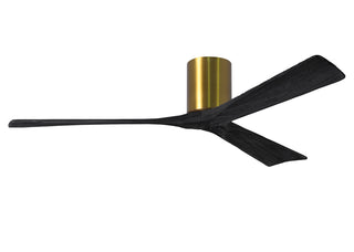 Matthews Fan Company - IR3H-BRBR-BK-60 - 60" Ceiling Fan - Irene-3H - Brushed Brass
