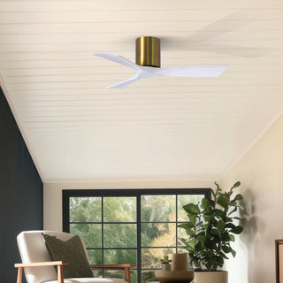 Irene-3H 42" Ceiling Fan in Brushed Brass